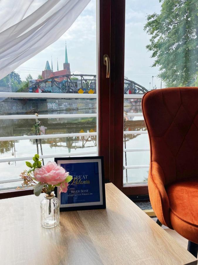 Great Polonia River Boat Apartments Wrocław Eksteriør billede